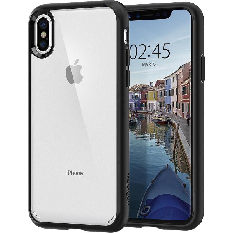 Spigen Ultra Hybrid Back Cover Mobile Case for iPhone X Matte Black Spigen