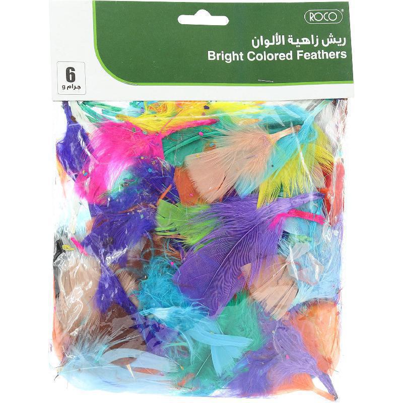 Roco Bright Colored Feathers | Feathers | Toys & Kids Learning | Craft Supplies