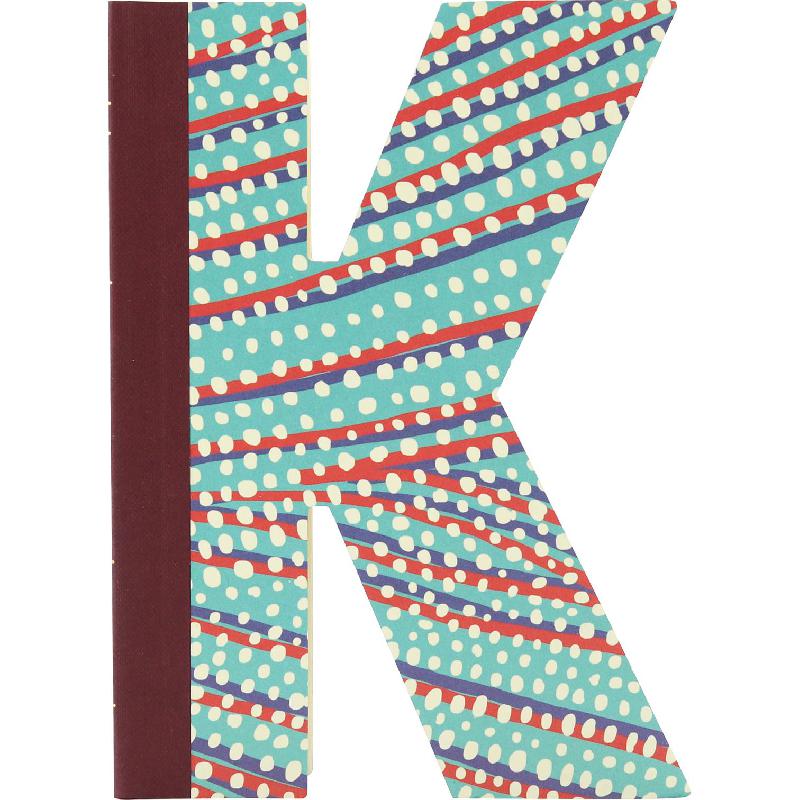 اي اف ألفابوكس دفتر ملاحظات مميز كتب منقوشة بالحرف "K"