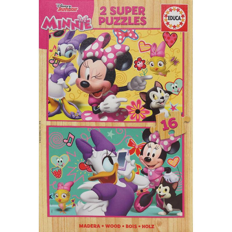Educa 2 Super Puzzles Minnie Happy Helpers Picture Puzzle 32 Pieces ...