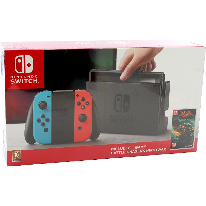 Nintendo Switch JoyCon (Black) 32 GB Bundle with Battle Chaser