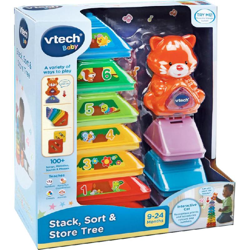 VTech Baby Stack, Sort & Store Tree Preschool Learning Activity Set ...