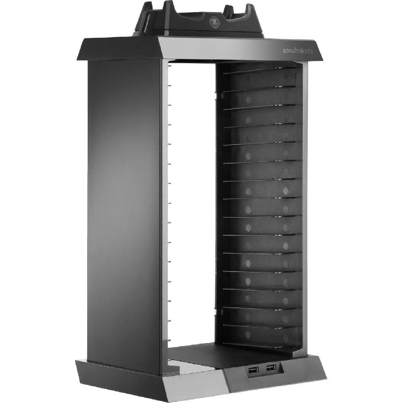 Snakebyte Snakebyte Charge Tower Pro Disc Cabinet Display up to 15 CD Games, Detachable Charging Station, LED Status Indicator