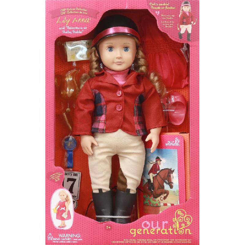 Our Generation Deluxe Lily Anna with Book Doll Playset Red - Jarir  Bookstore Qatar