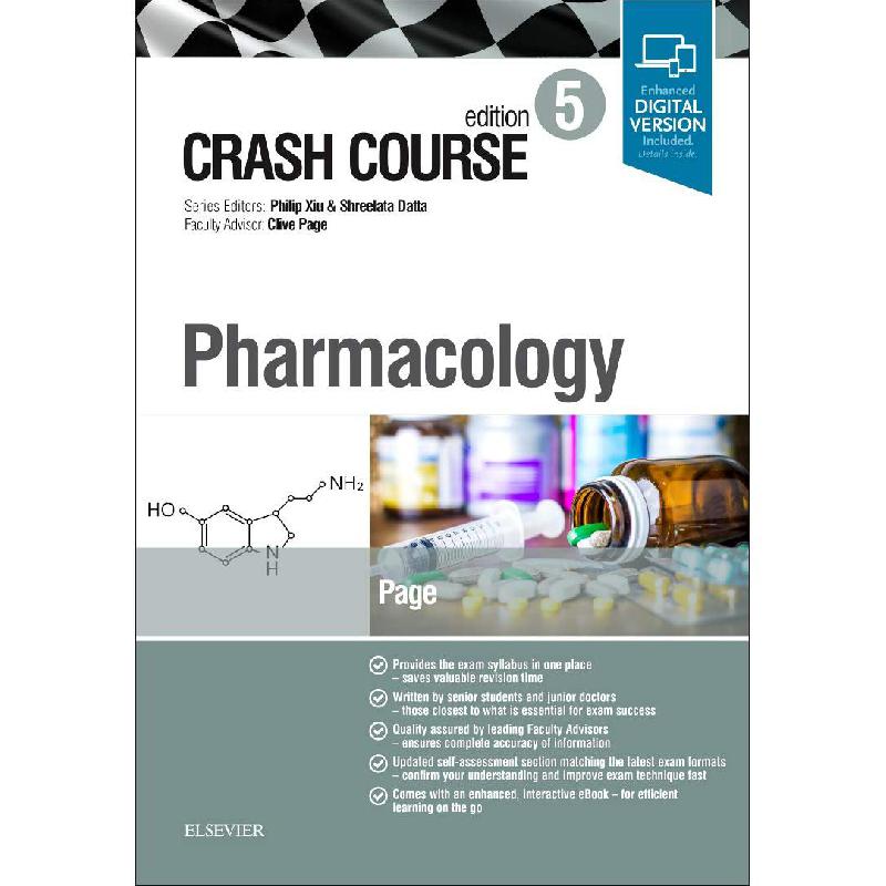 Crash Course: Pharmacology | Medical Books | Pharmacology/Therapeutics/Toxi | English Books | Global Shipping