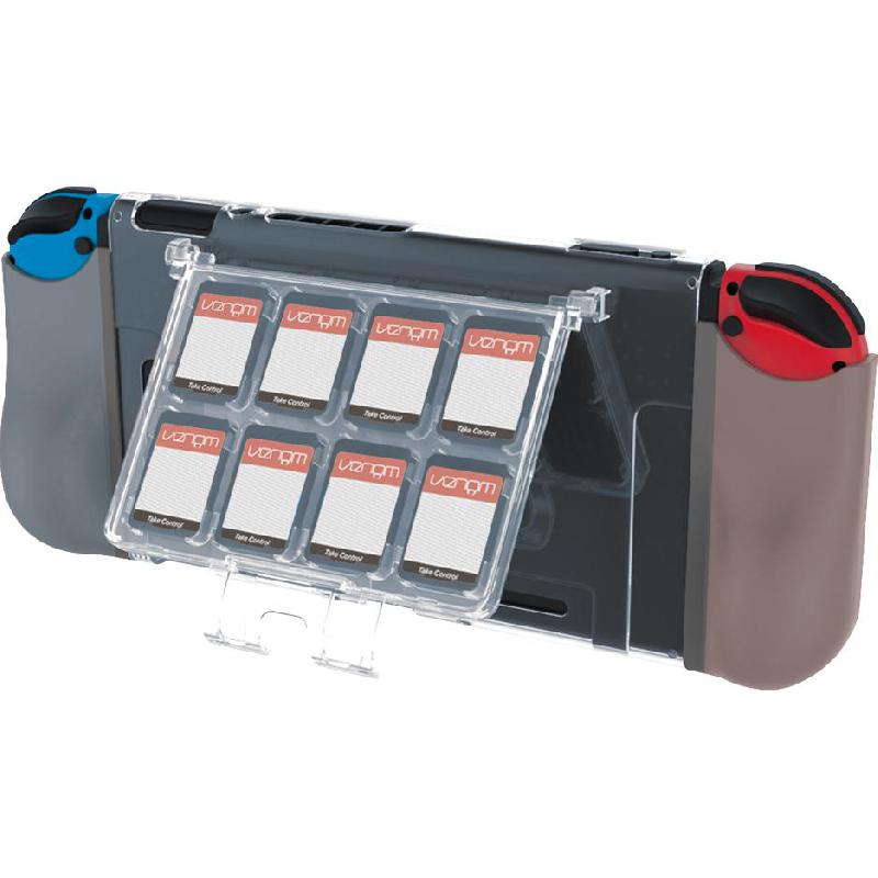 Venom Venom Protective Shell Case Clear Hard Shell Case, Holds up to 8 Game Cards