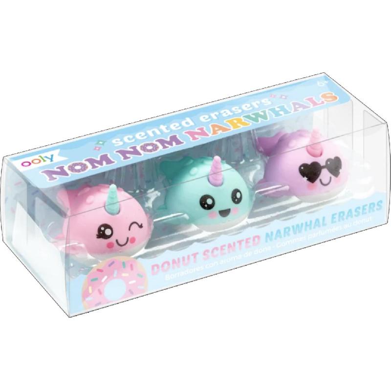 OOLY Nom Nom Rubber Eraser, Narwhals, Scented