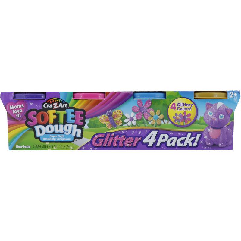 CraZArt Dough, 4Pack Glitter Modelling Clay at Jarir Bookstore Qatar