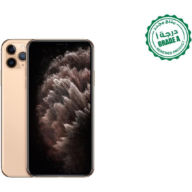 Apple iPhone 11 Pro Max Gold Renewed Grade A. Jarir Bookstore Qatar