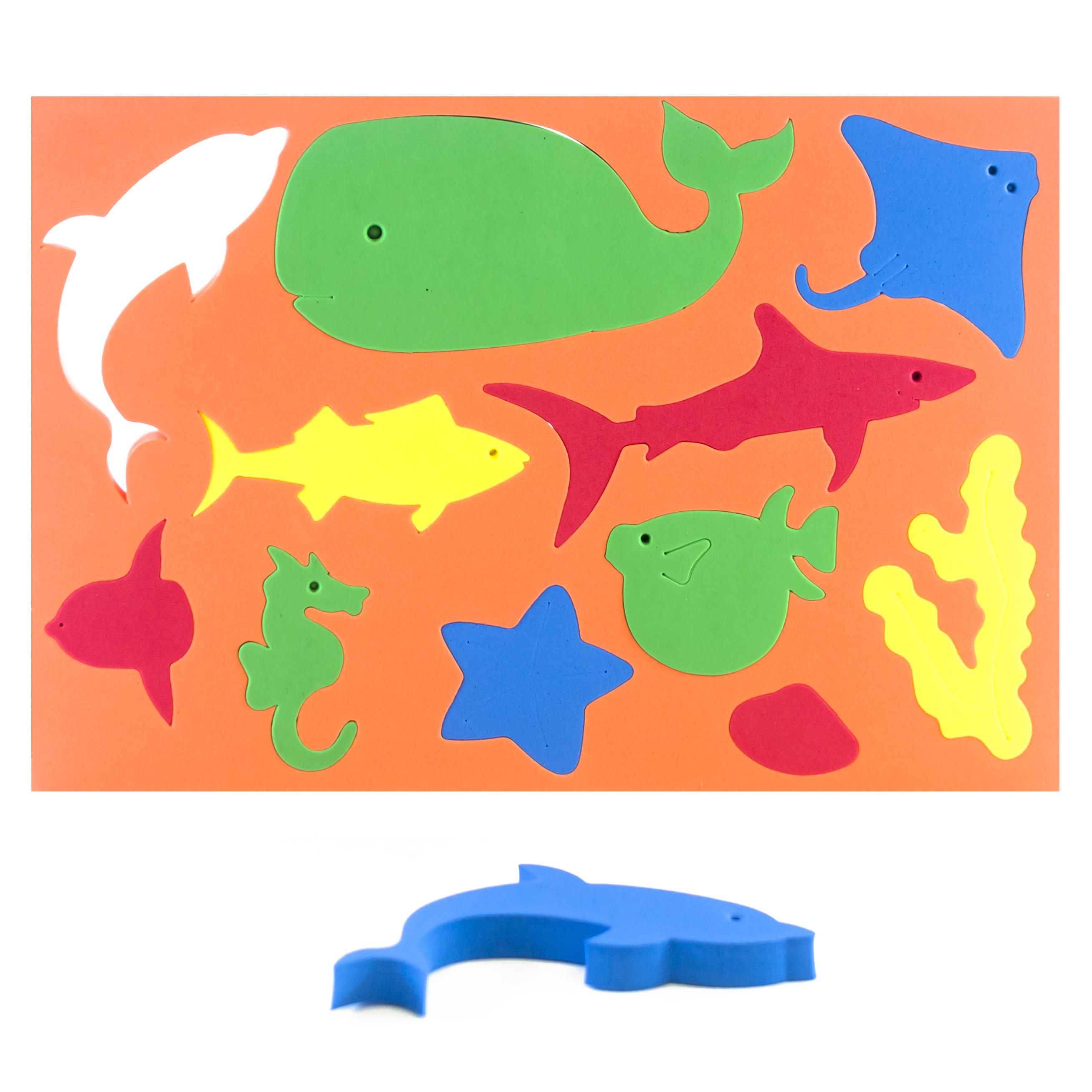 Marine Life Foam Puzzle, 10 Pieces, English, 3 Years and Above