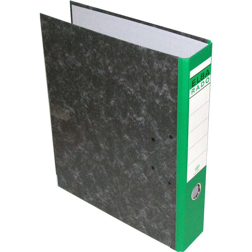 Elba Standard Box File, 4 cm, F4/A4, Green, Polypropylene/Pressboard